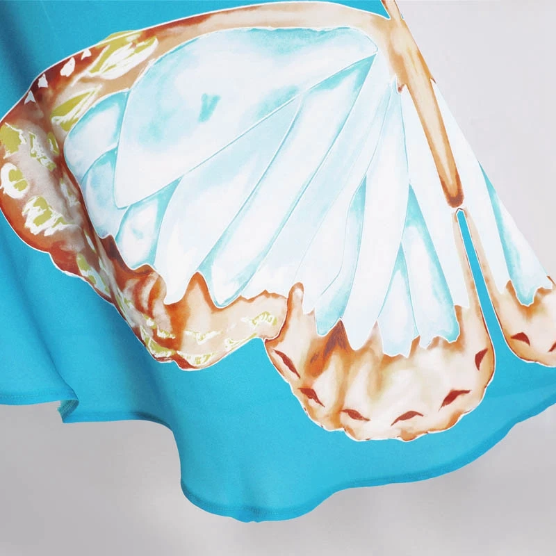 Асимметричное платье макси на одно плечо Потрясающее Вечернее Платье Бабочка