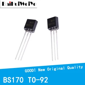 10PCS/LOT BS170 TO-92 TO92 N-CH Triode Transistor 60V 0.5A New Good Quality Chipset