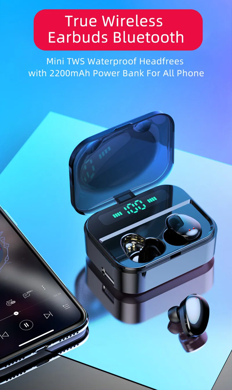 2200 мА/ч X7 наушники-вкладыши tws беспроводные наушники Bluetooth 5 0 гарнитуры подавления