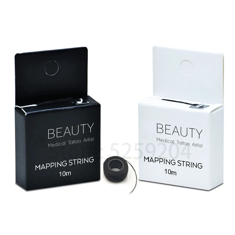Microblading MAPPING STRING Pre-Inked брови маркер нить Татуировка брови точка 10 м Pre Inked mapping string Для татуировки и пму