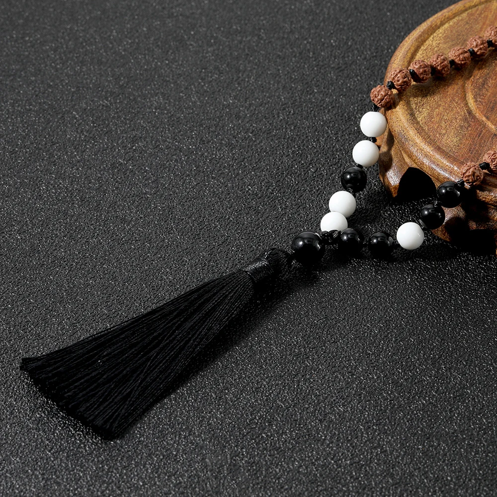 Ожерелье OAIITE для йоги и медитации этническое богемное 108 искусственное оникс