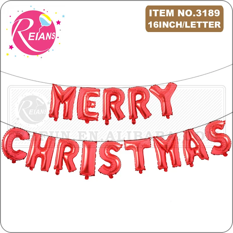 Праздничные рождественские украшения Счастливого Рождества фольгированные