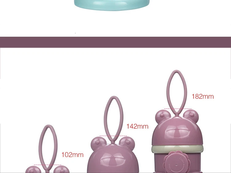 3Layer Easy Style Portable Baby Food Storage Box Toddle Kid Formula Baby Milk Container Essential Cereal Cartoon Milk Powder Box