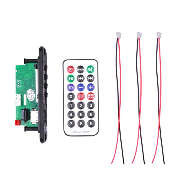 DVD-RAM DIY автомобильный радиоприемник громкой связи MP3-плеер Bluetooth 5,0 приемник 5-12 в автомобильный комплект декодер доска fm-радио TF USB 3,5 мм AUX аудио - Формат цифровых медиаданных: DVD-RAM