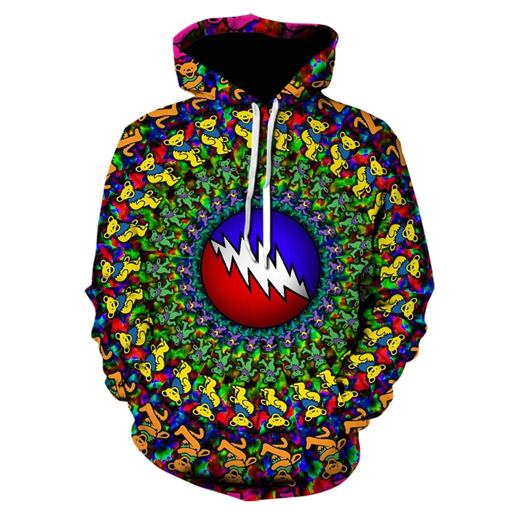 

Men clothes 2021 Sunshine Joy Grateful Dead 3D Printed Dancing Bears Mens hoodie Unisex dizziness streetwear Hoodies funny coat
