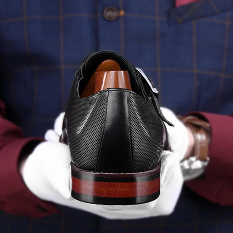 Мужские туфли ручной работы из натуральной кожи с острым носком на плоской