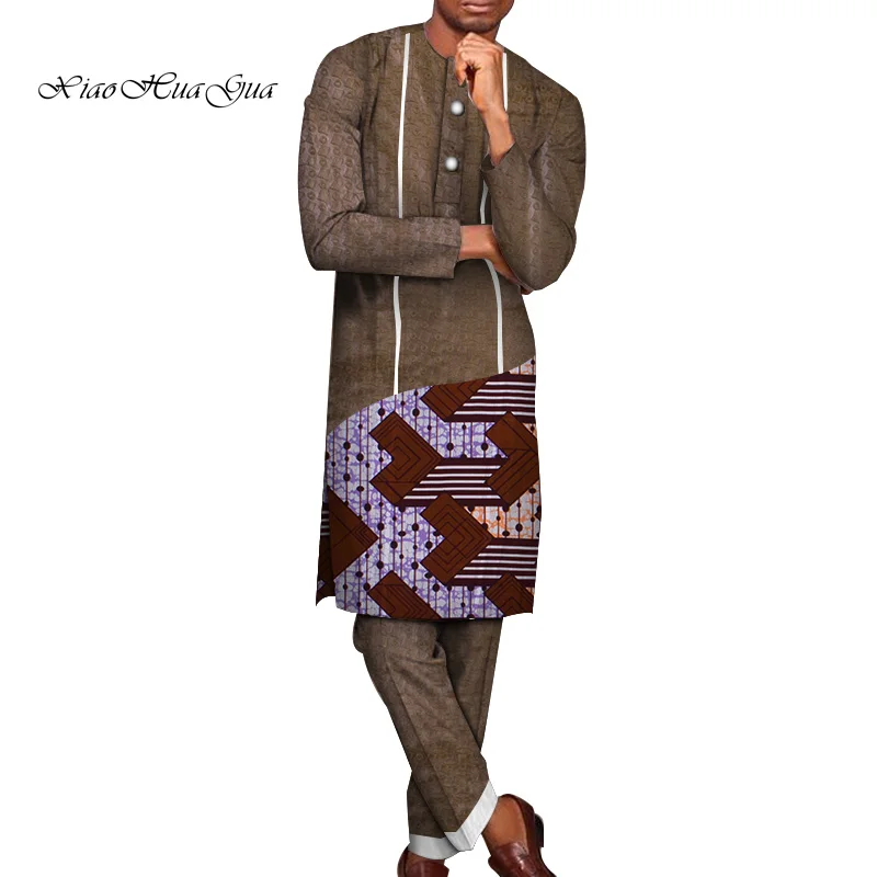 Традиционная африканская одежда для мужчин в африканском стиле комплект из
