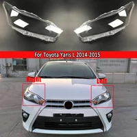 front lamp shade lamp headlight mask headlights shell lampshade cover lens glass headlamp plastic for toyota yaris l 2014 2015