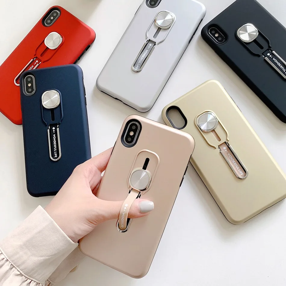 Чехол Floop для iPhone 11 Pro XR X XS Max 7 8 6s Plus чехол с петлей пальцев подставкой 2 в 1 жесткий