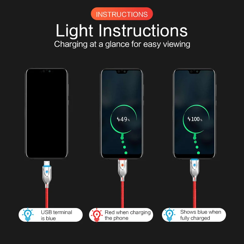 Магнитный зарядный кабель ANMONE для телефона Micro USB Type-c провод магнитный телефонный