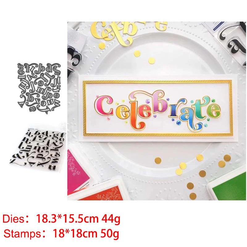 

Lower Case Letters 2021 New Seal Stamp with Cutting Dies Stencil DIY Scrapbooking Embossing Photo