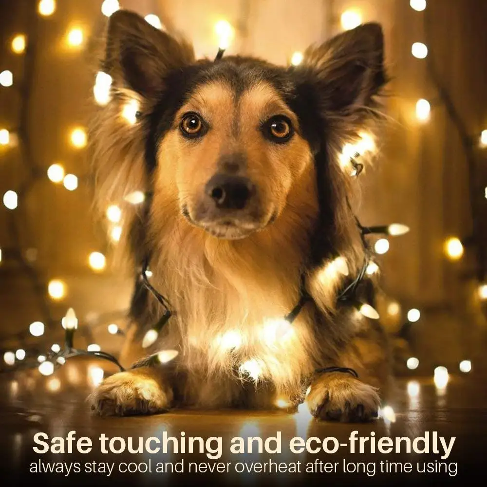 Светящаяся гирлянда на батарейках Рождественские огни летные погодостойкие