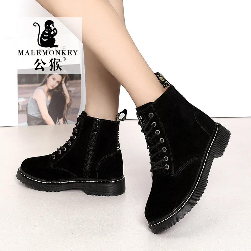 2019 Boots Women Genuine Leather Shoes For Winter Woman Casual Spring Botas Mujer Female Ankle | Обувь