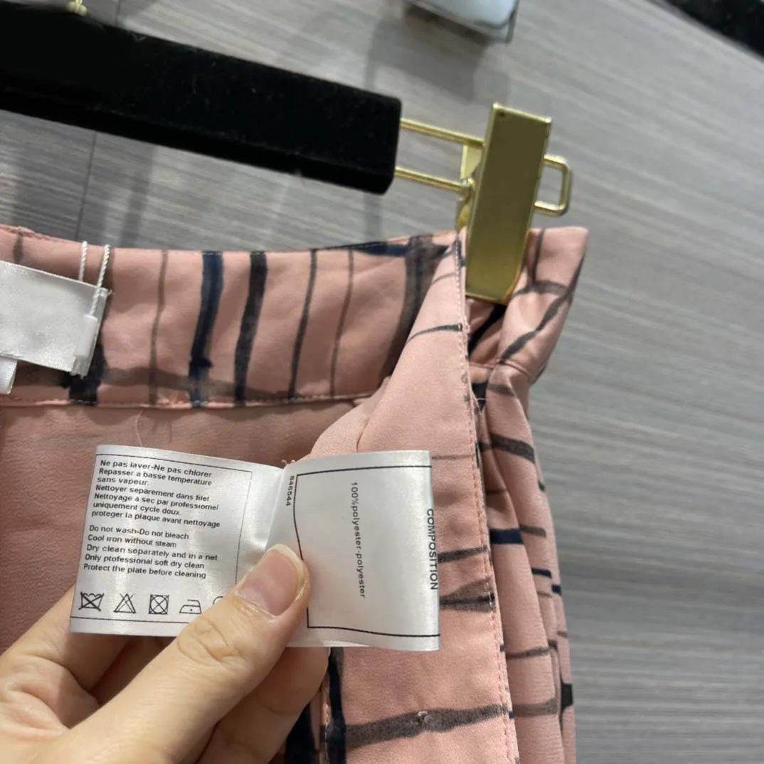 

High Street Wide Leg Pants for Women Runway Design Ink Graffiti Plaid Print High Waist Pants High-end Brand Straight Pink Pants