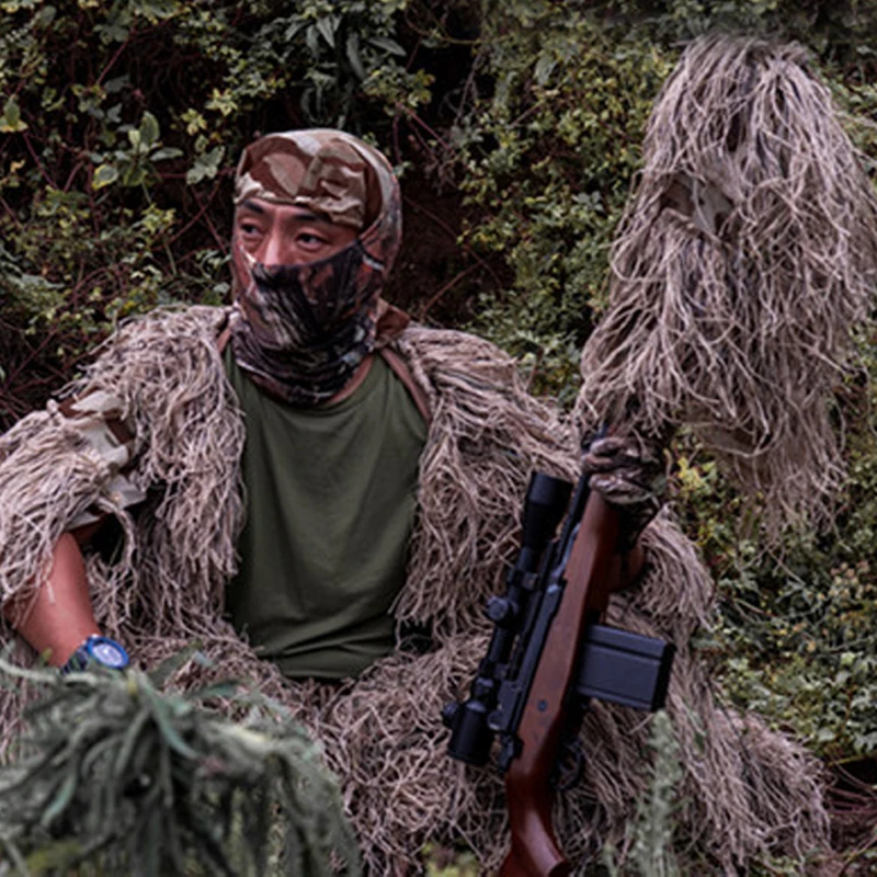 Пустынная шерстяная камуфляжная одежда желтая для снайпера благоприятной охоты