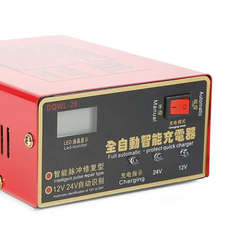 

12V/24V 10A 140W Full Automatic Car Battery Charger Power Pulse Repair Chargers Wet Dry Lead Acid Usb Car Battery Charger