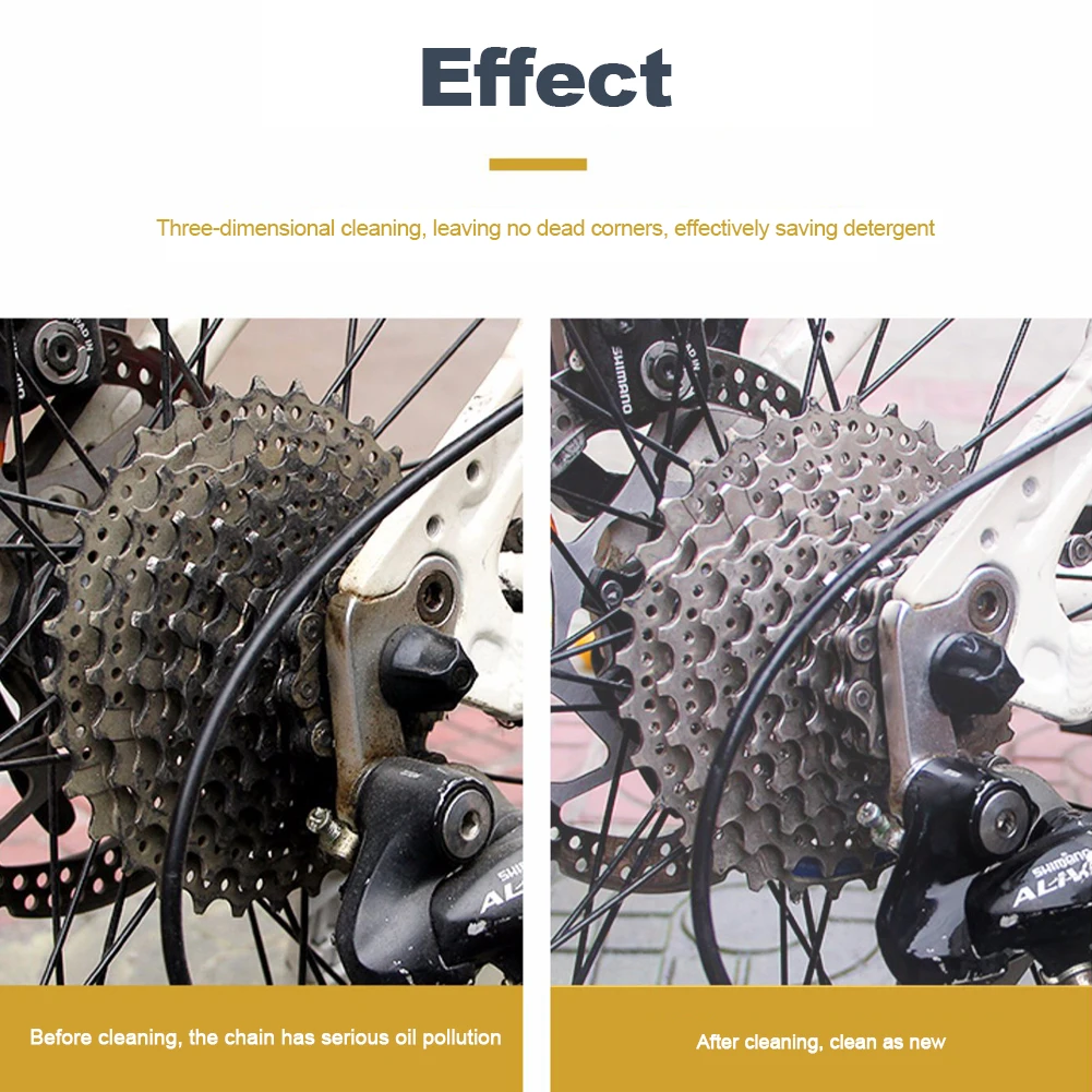 

Portable Bicycle Chain Cleaner Bike Brushes Scrubber Wash Tool Mountain Cycling Cleaning Kit Outdoor Accessory