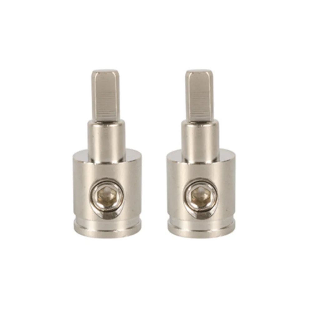

2pcs Gauge Wire Reducing Adapter Terminal 1/0 to 4 GA AWG Brass Nickel Set Screw Automobile Replacement Accessories