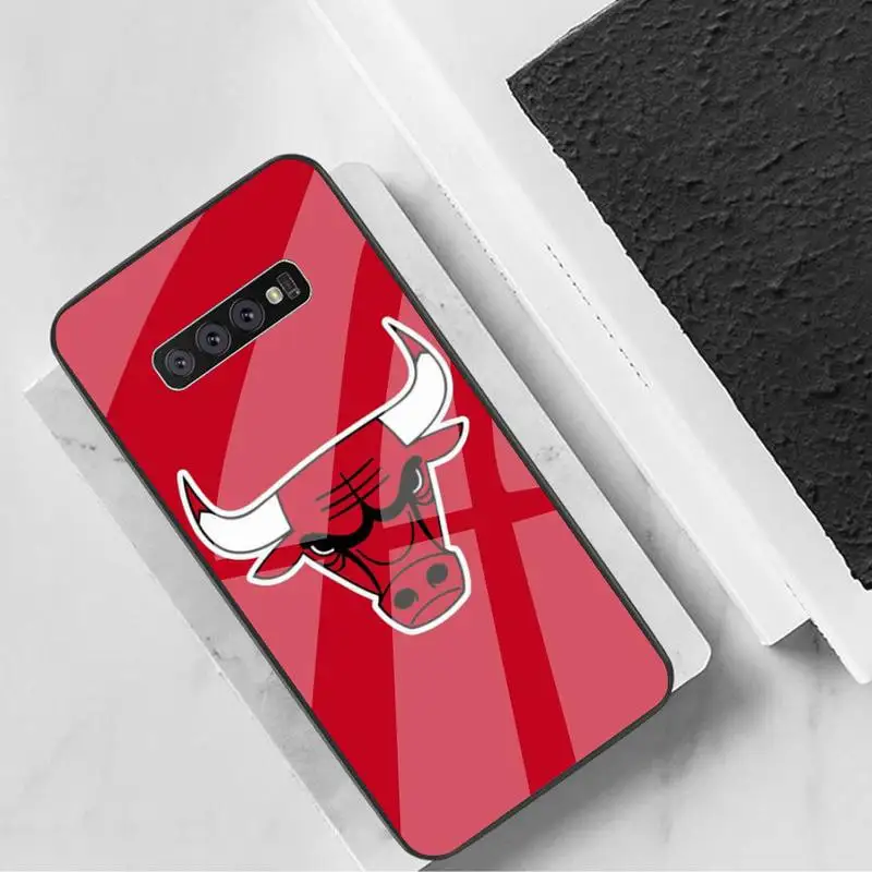 

0 Cool Digital Art Line Bull Head Phone Case Tempered Glass For Samsung S6 7 8 9 10 20 Plus Ultra Note8 9 10 10pro