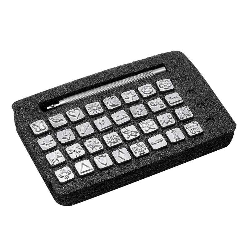 32 шт. металлический Штамповочный Инструмент MIUSIE для резьбы по коже инструменты