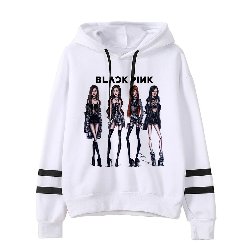 Blackpink Kill This Love Harajuku Толстовка для женщин Ullzang Jennie Rose Lisa Jisoo толстовка с героями мультфильмов осенне-зимняя теплая Женская толстовка с капюшоном - Цвет: 11