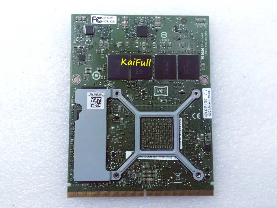 Оригинальная видеокарта GTX680M GTX 680M с графическим процессором VGA и GPU для DELL Alienware M15X