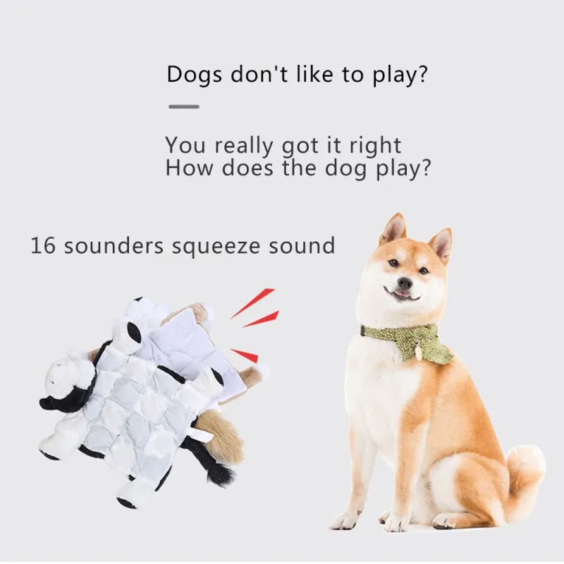 

1pc Pet Dog Squeaky Toy Durable Cute Making Sound Plush Dog Puppy Chew Toys Training Teething Toy for Small Medium Dogs