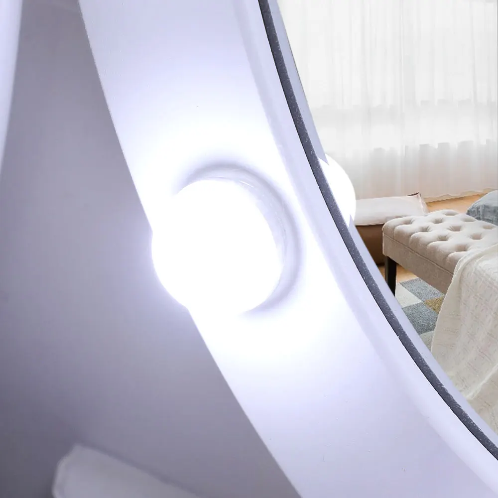 

Dressing Table Modern Minimalist Bedroom Storage Furniture Cabinet Mini Cosmetic Table LED Light Makeup Table 5 Drawer US Stock