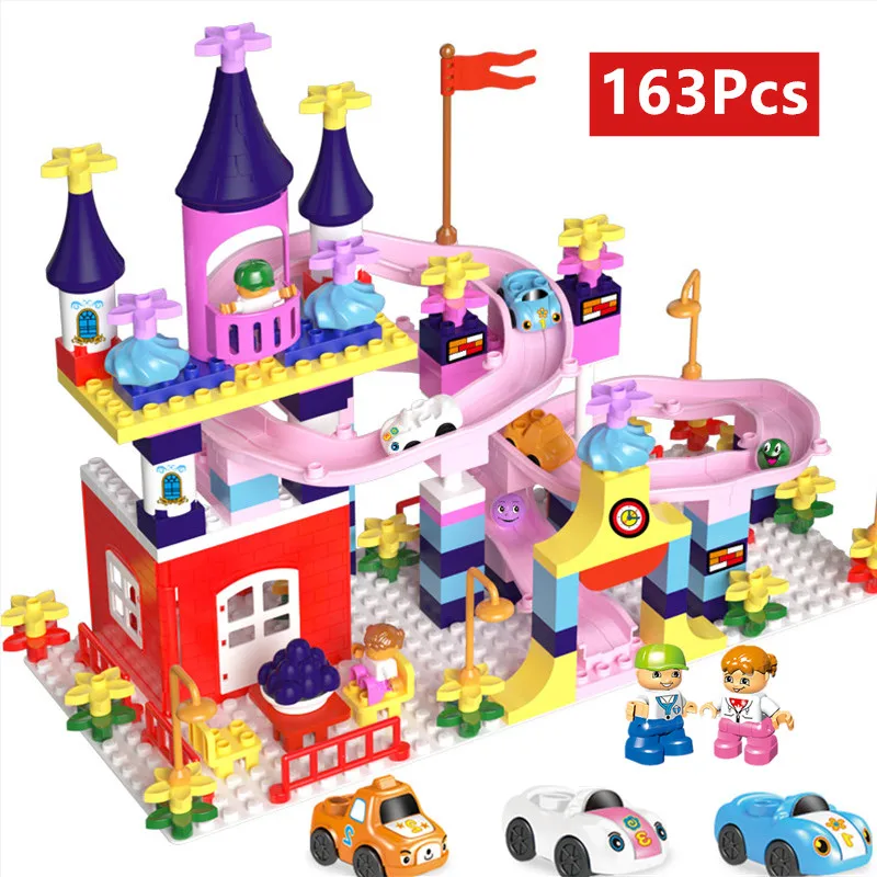 Конструктор marble run совместимый с классическими большими строительными блоками