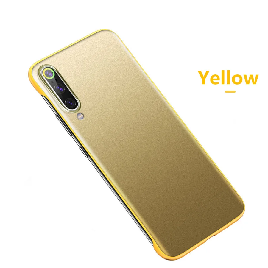 Yellow Безрамное Прозрачный матовый чехол для samsung Galaxy S10 S9 S8 плюс S7 Edge Note 9 10 Pro A70 A50 A30 A7 жесткий поликарбонатный чехол-крышка - Цвет: Yellow