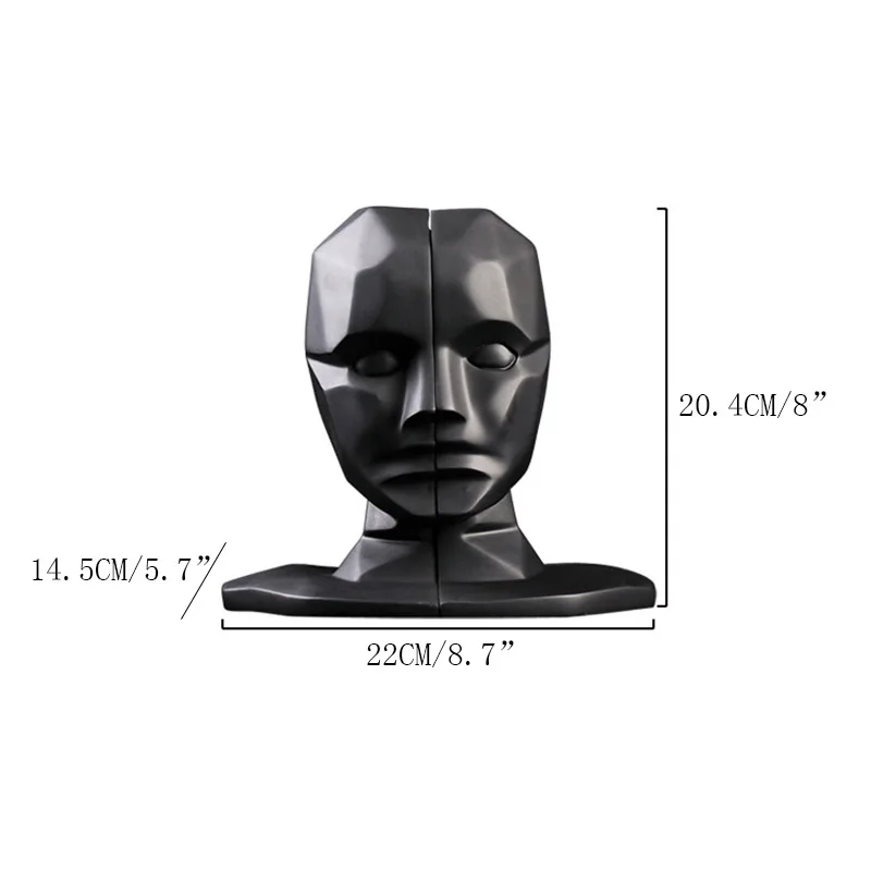 Abstractive Resin Character Statue Crafts Figurines Home Decoration Accessories Creative Brain Hole Wide Open | Дом и сад