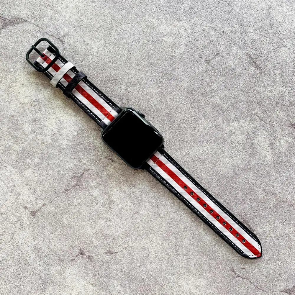 Модные силиконовые/кожаные спортивные Ремешки для наручных часов Apple Watch 38 мм 40 42