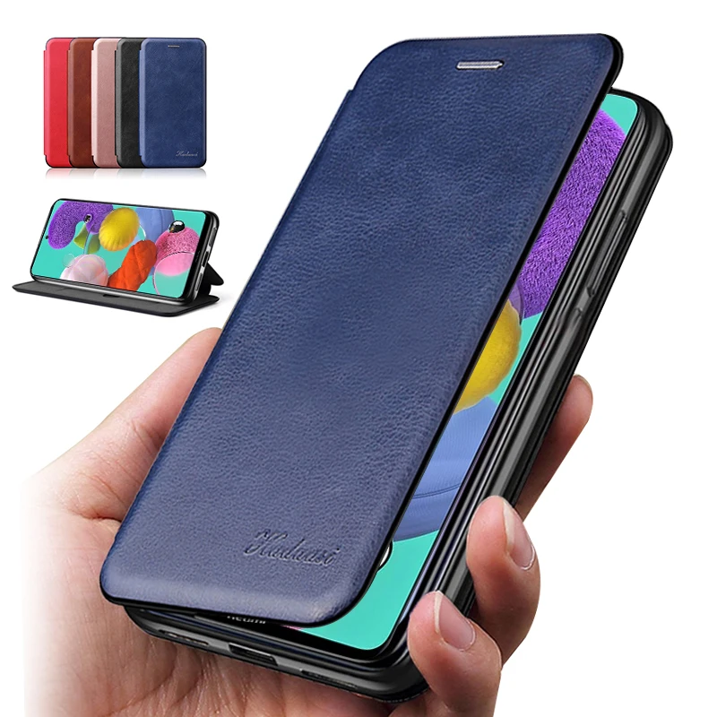 Чехол для samsung galaxy a51 a 51 кожаный чехол книжка с бумажником и подставкой телефона