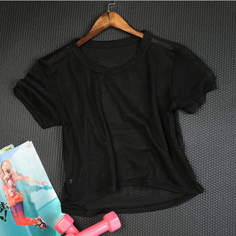 Women's Breathable Sport yoga T-shirts Quick Dry Gym Running Fitness Top | Спорт и развлечения