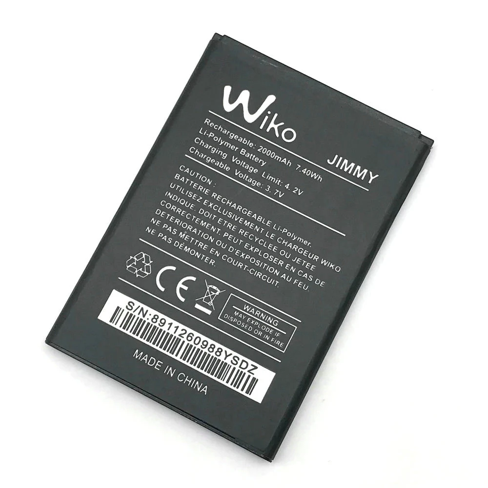 Оригинальный аккумулятор Jimmy для телефона Wiko 100% мАч Замена литий полимерной