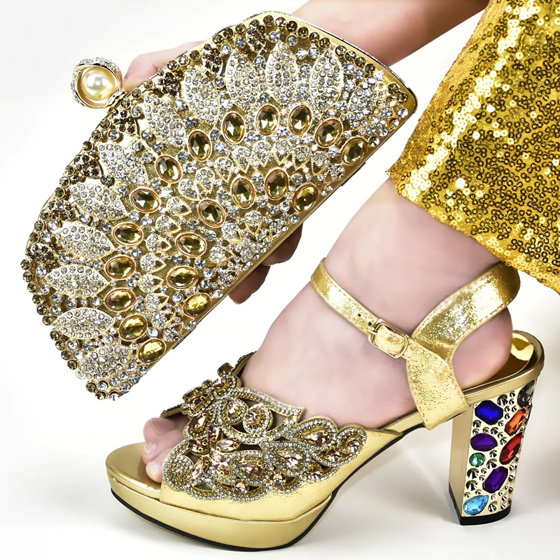 Комплект из туфель и сумки в африканском стиле модные итальянские женские