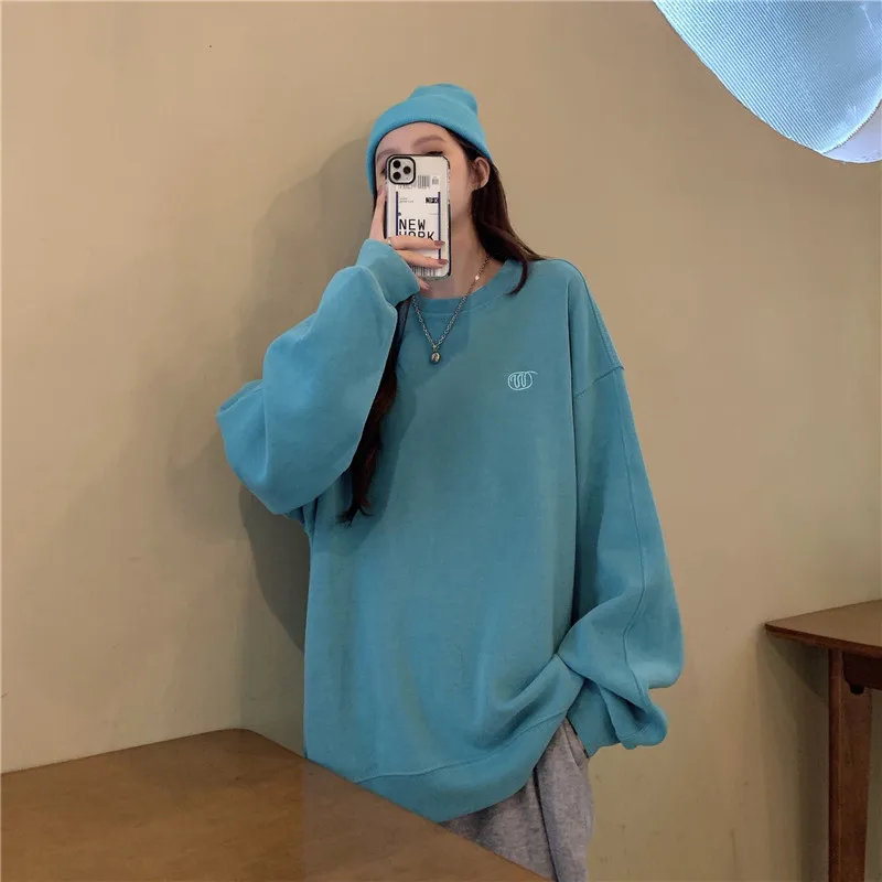 

YTX313 2021 new Korean loose, versatile and gentle style design niche Sweatshirts