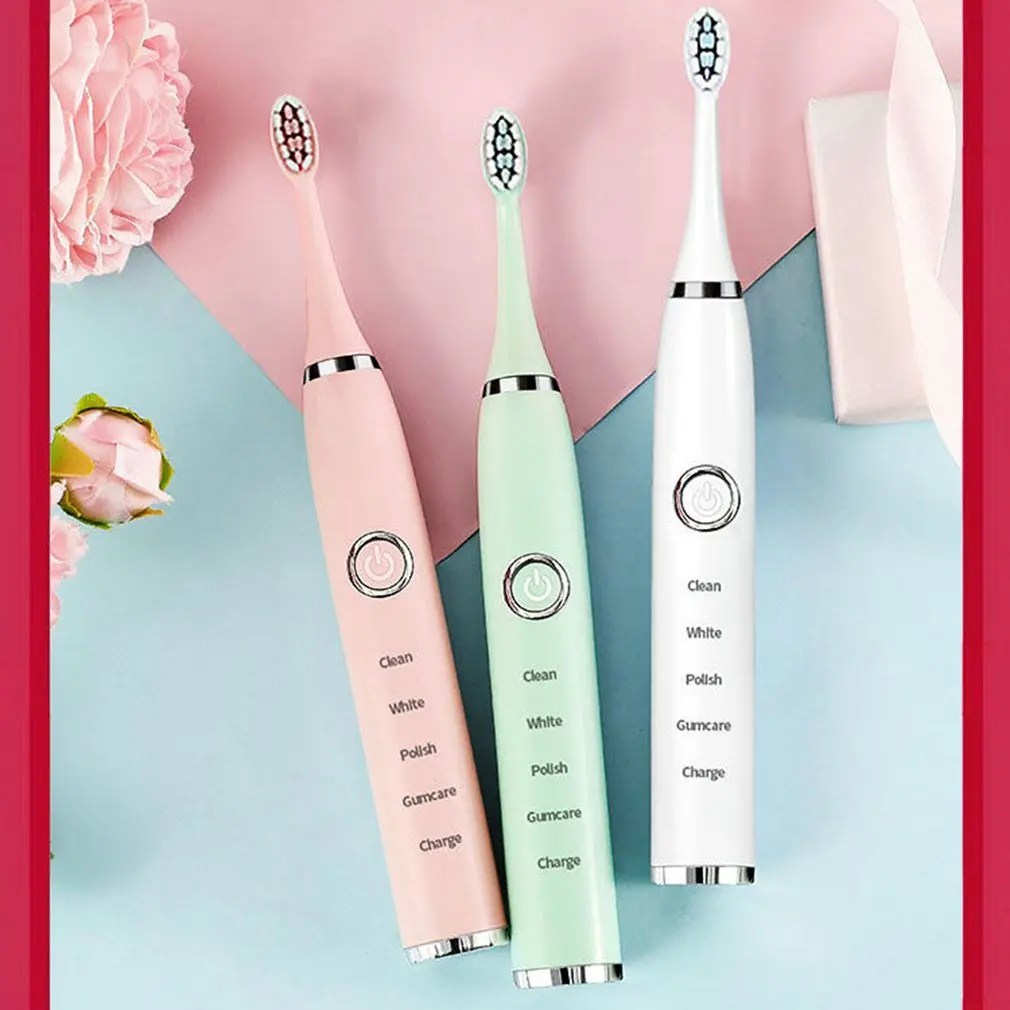 

IPX7 Waterproof Sonic Electric Toothbrush For Adult Kids Automatic Sound Wave Low Noise Whitening Tooth Brush USB Charging
