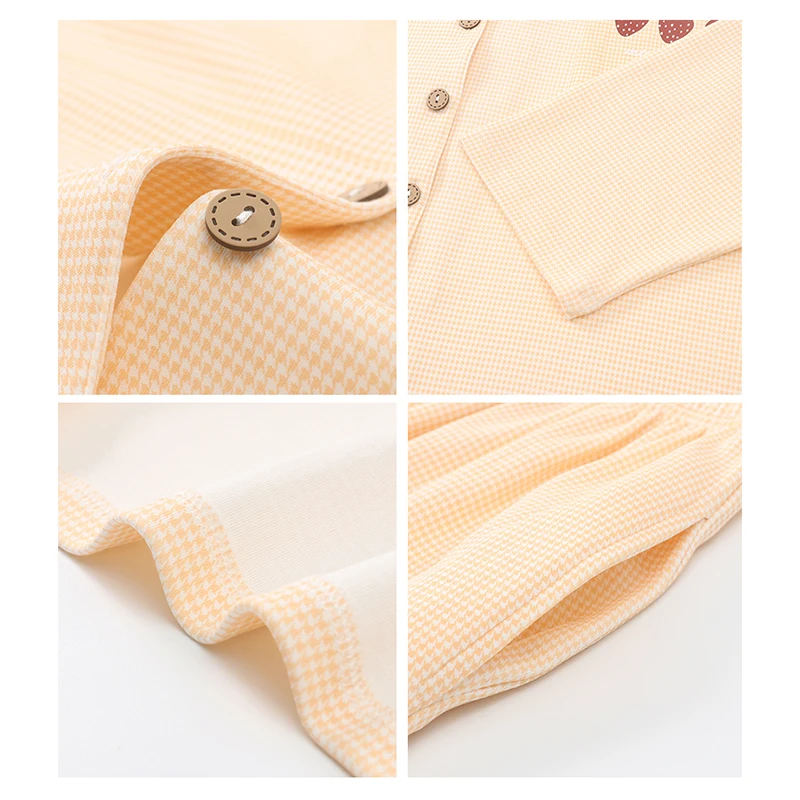 

100% Cotton Autumn Korean Silk Nightwear Spring Vintage Soft Pajama Sets for Women Oversized Atoff Home Satin Sleepwear