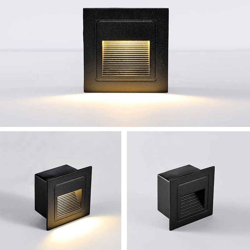 3WRetro Встраиваемый светодиодный лестницы Светильник 85-265V Светодиодный настенный