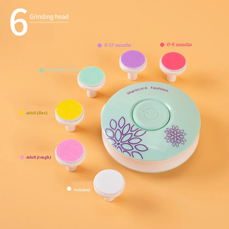 Corta&uacute;&ntilde;as el&eacute;ctrico para beb&eacute; reci&eacute;n nacido, lima de u&ntilde;as, cuidado de manicura, conjunto de accesorios de recortador para beb&eacute;, Kit de higiene para beb&eacute; reci&eacute;n nacido-1