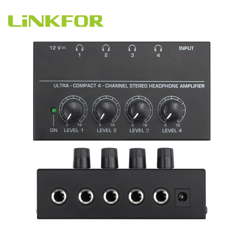 4 канальный усилитель для наушников LiNKFOR ультракомпактный стерео с 5 шт.