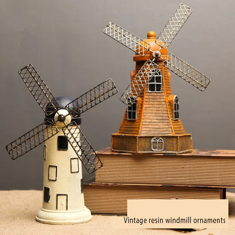 Промо-акция! Винтажное полимерное украшение ветряная мельница Копилка