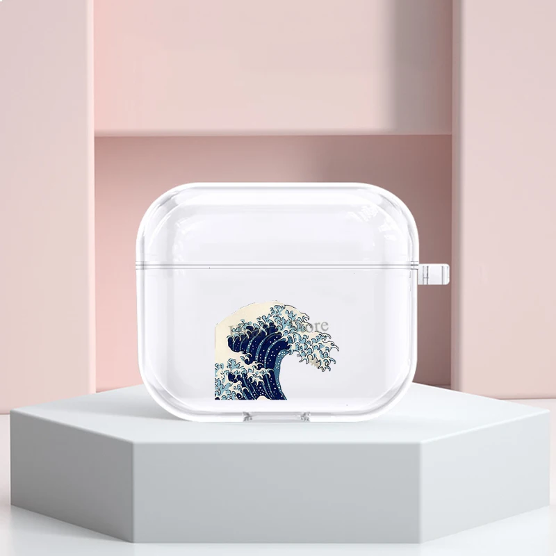 

Чехол с японским искусством канагава Great Wave Off для AirPods 3 2021, чехол для беспроводных Bluetooth наушников Apple Airpods 2 1 Pro, чехол