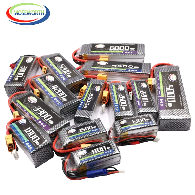 MOSEWORTH 4S RC Toys LiPo Battery 14.8V 2600mAh 35C For Quadcopter Drone Airplane Batteries | Игрушки и хобби