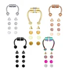 1 шт., кольцо-клипса для носа из нержавеющей стали