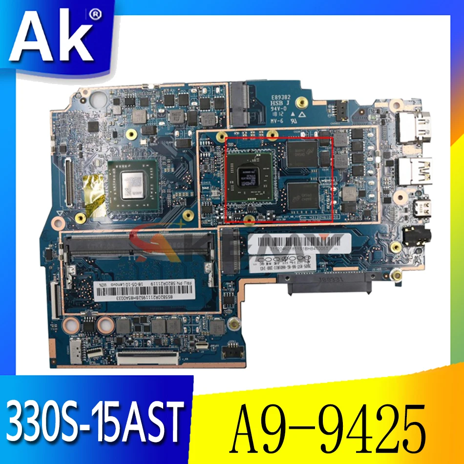 

For Lenovo 330S-15AST notebook motherboard CPU A9-9425 GPU R530 2GB carrying 4GB RAM tested 100% work