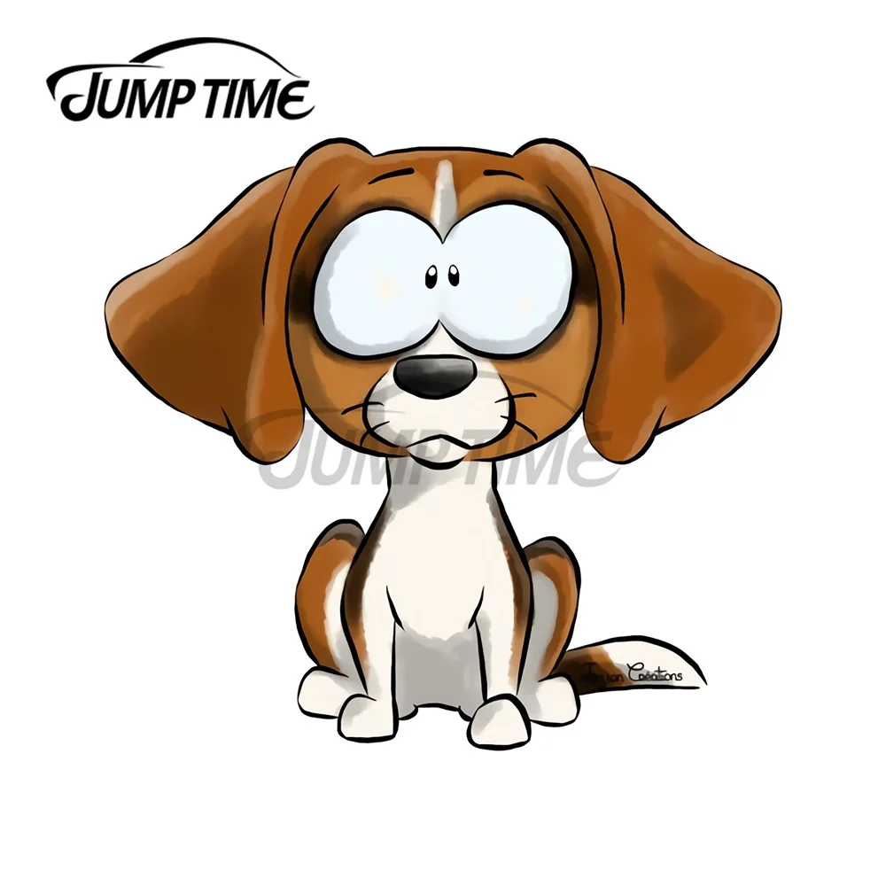 Автомобильные наклейки JumpTime 13x10,2 см для I Am A Beagle, Виниловая наклейка с граффити, автомобильная пленка, водонепроницаемый автомобильный Кондиционер для JDM SUV RV