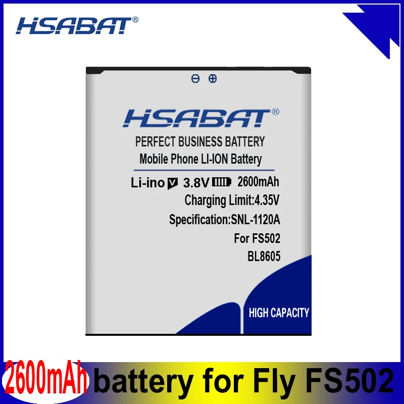 Аккумулятор HSABAT 2600mAh BL8605 для Fly FS502 8605 | Мобильные телефоны и аксессуары