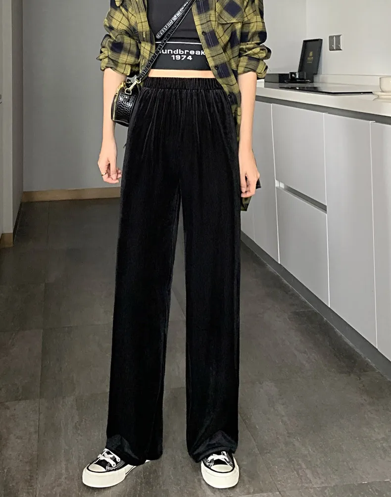 

Casual Women's Pants Loose All-Match High Waist Loose Wide-Leg Pants for Vacation Travelling Party Dating Holiday Wear